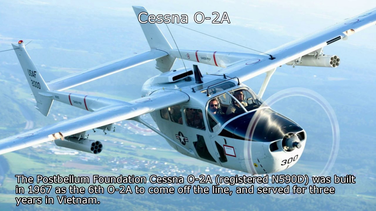 Cessna O-2A Skymaster practicing engine out procedures