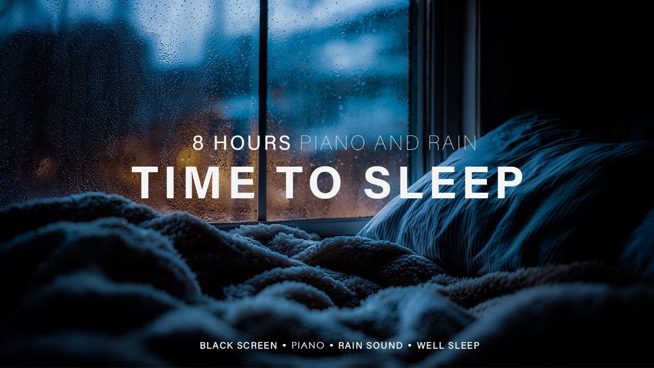 Calming Piano Music with Slow Rain on Windows – Sleep Music for Stress Relief & Night Relaxation #13