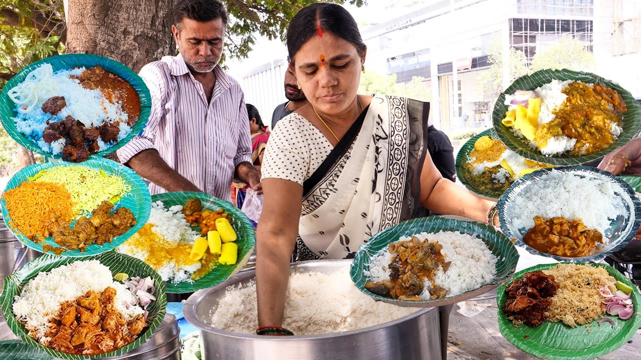 Cheapest RoadSide Unlimited Meals | Indian Street Food | 
