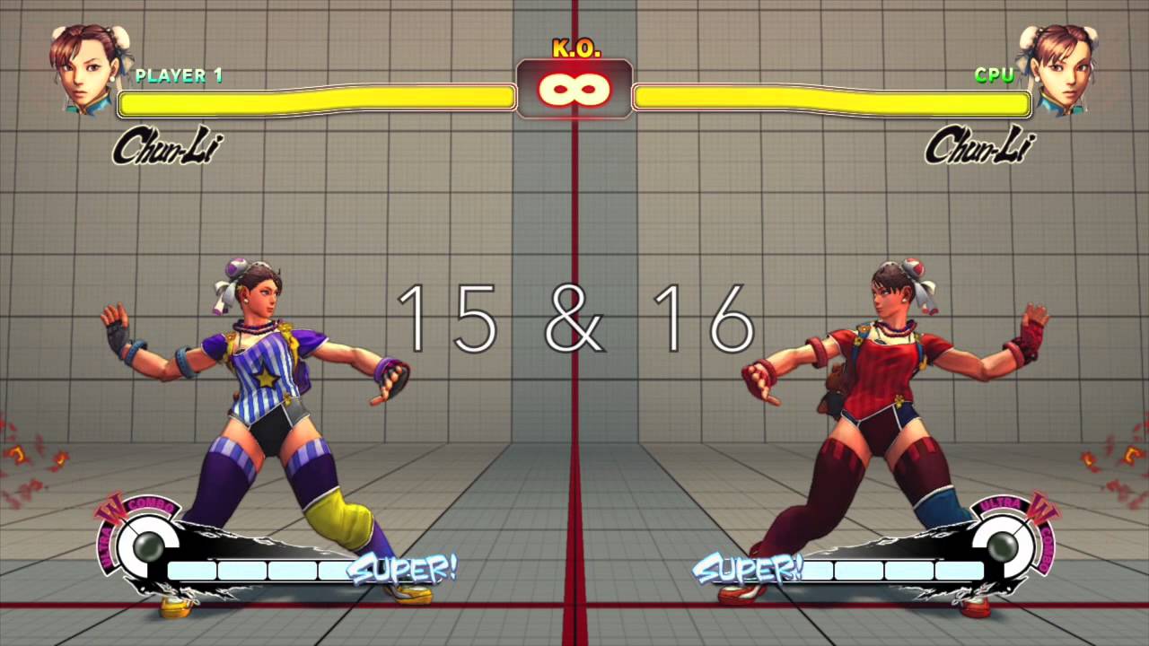 USFIV - Chun-Li's Summer Vacation Costume: All Colors (Numbered)