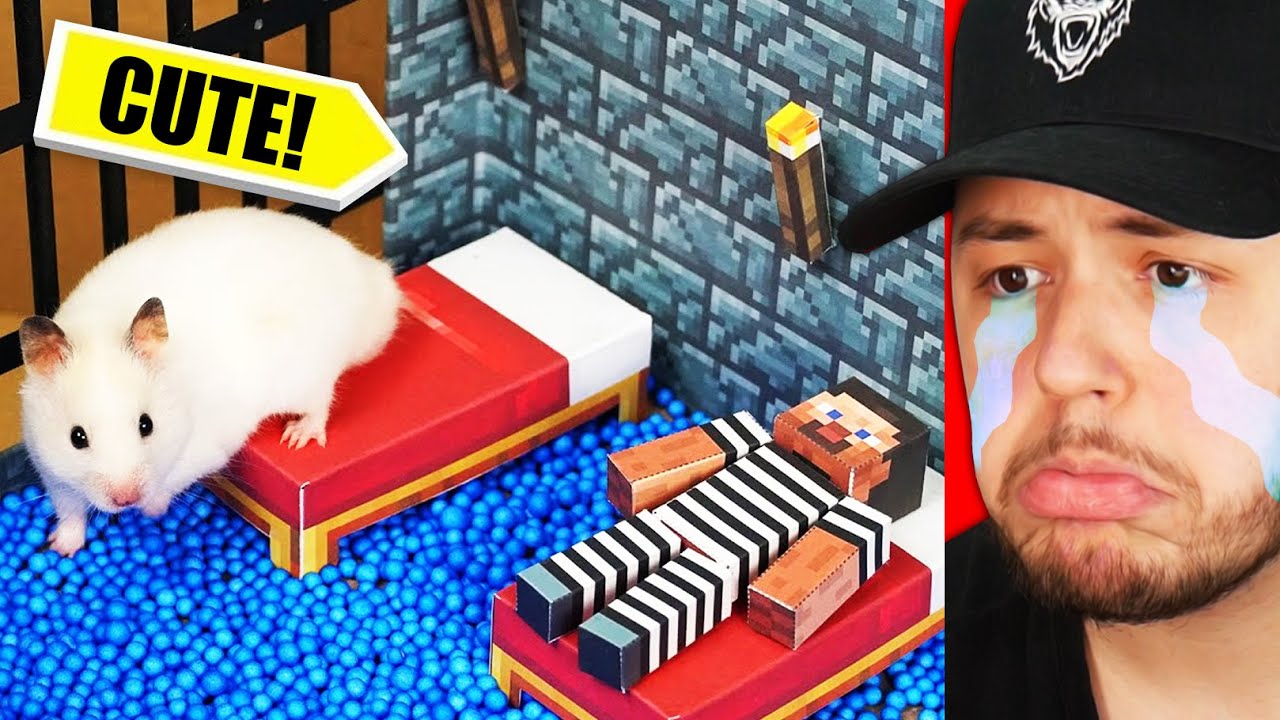 Reálný Křeček v Minecraft Vězení!