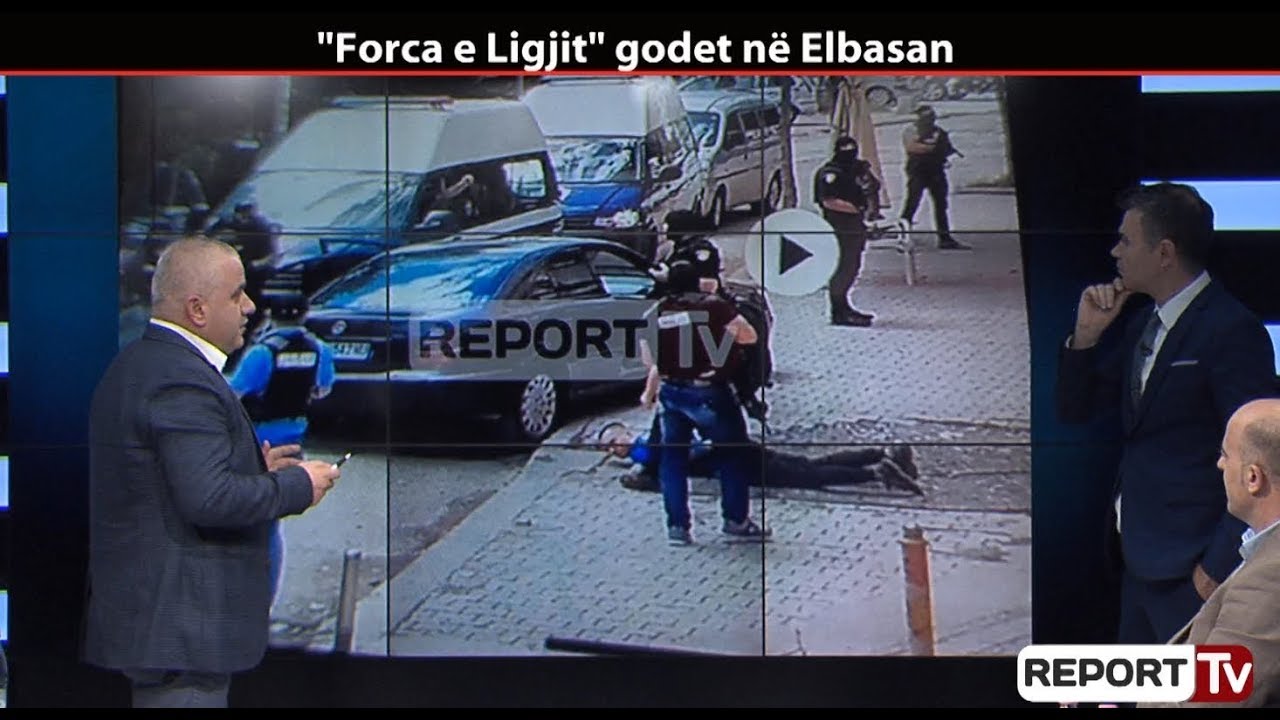 Report Tv- Artan Hoxha publikon fotot: RENEA nuk ndaloi në Elbasan makinat e blinduara të Çapjave
