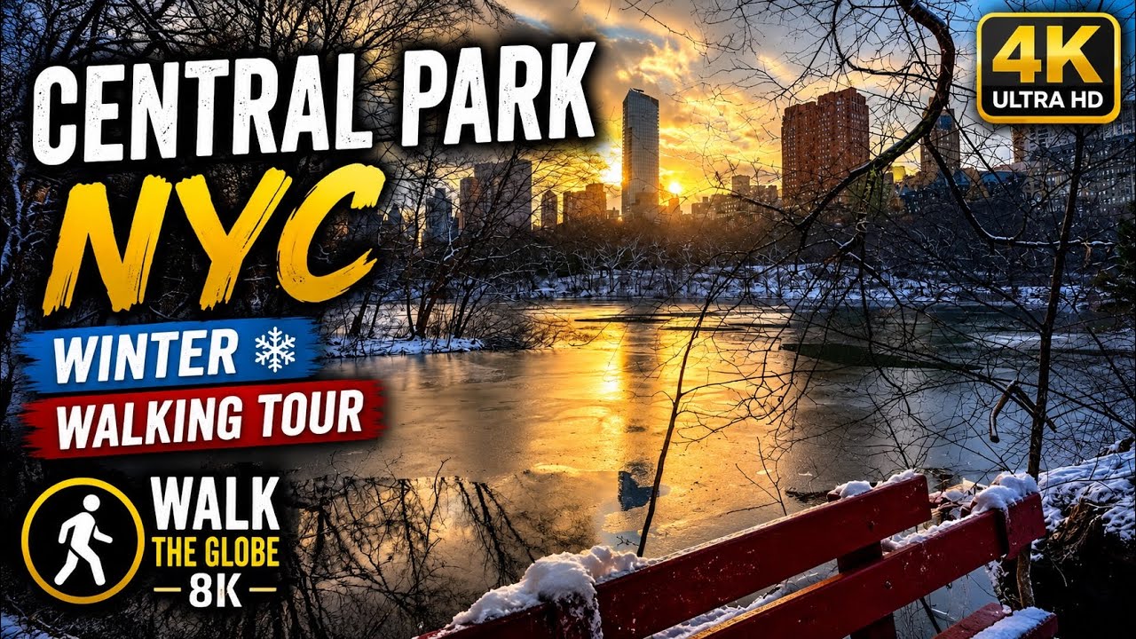 Snowy Central Park Walk 2026 ❄️ Fresh January Snow 4K Immersive
