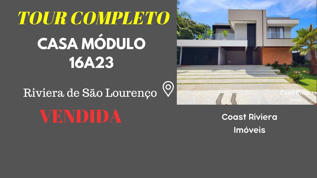 Casa à Venda módulo 16 quadra A lote 23, Riviera de São Lourenço, Bertioga-SP