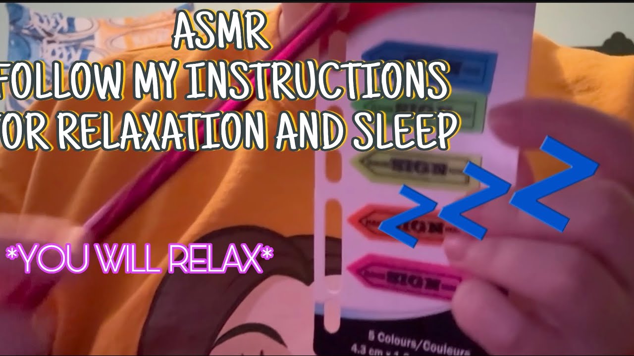 ASMR Follow My Instructions For Sleep and Relaxation 💤💤 #asmr 