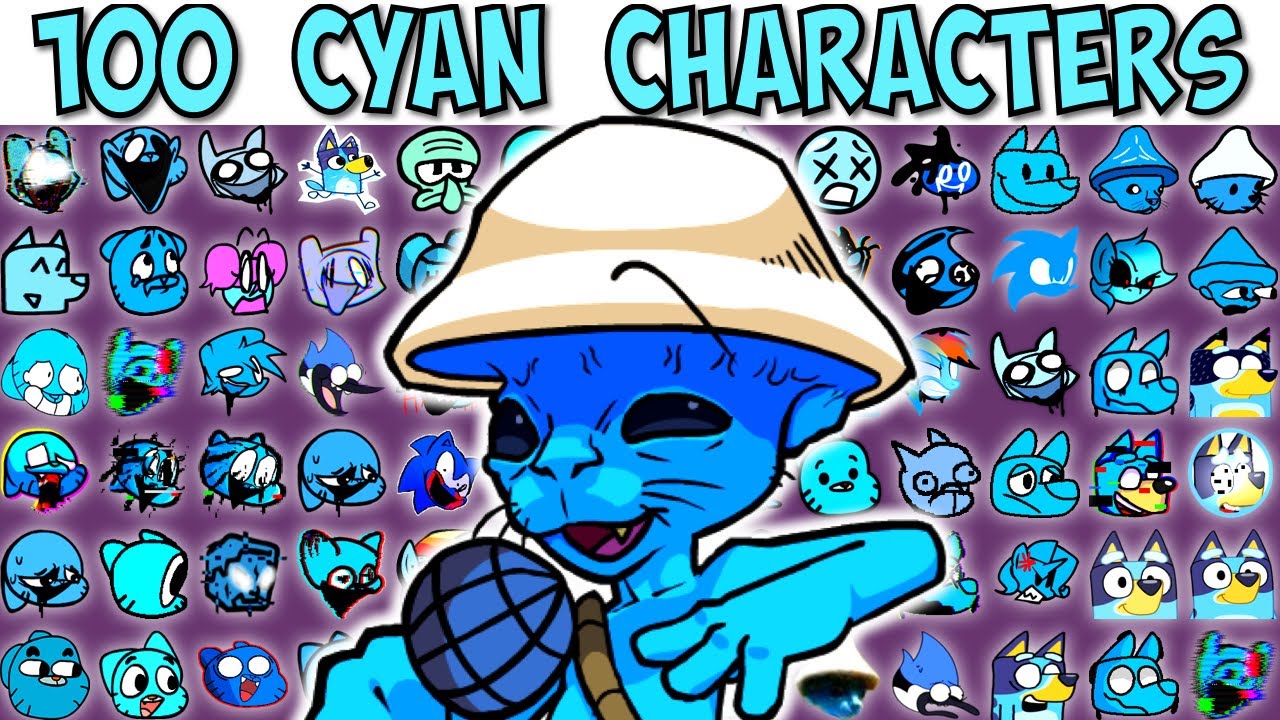 FNF Character Test | Gameplay VS My Playground | ALL Cyan Test