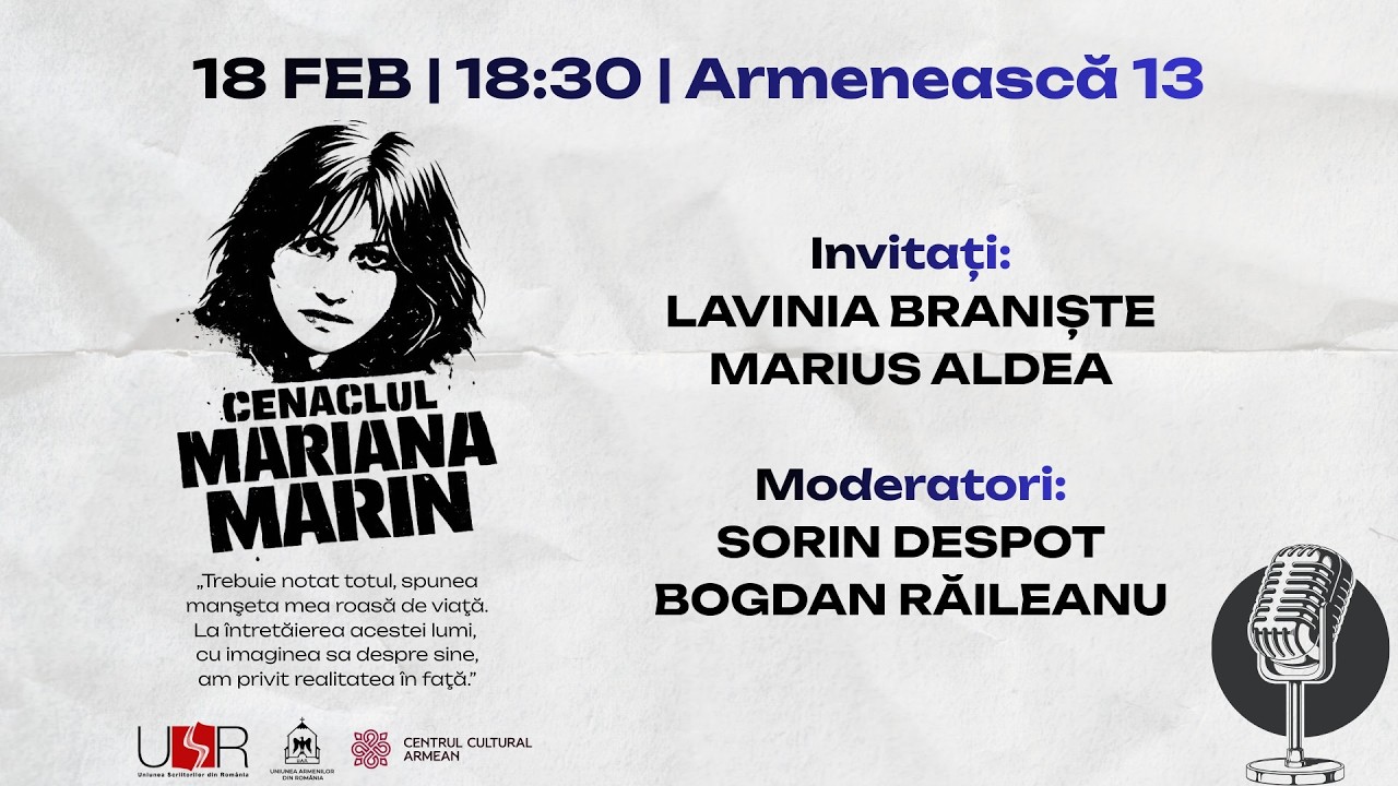 Cenaclul Mariana Marin #1 | Lavinia Braniște & Marius Aldea