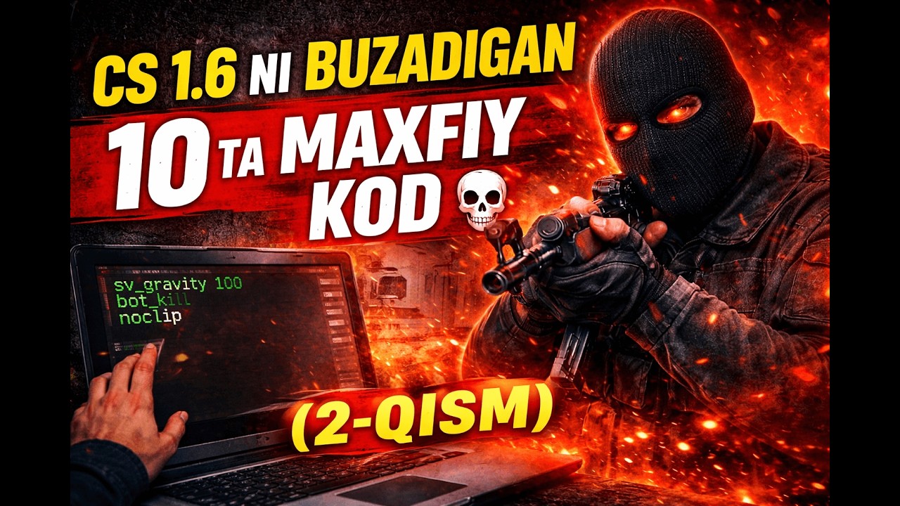 CS 1.6 NI BUZIB TASHLAYDIGAN 10 TA KOD 💀(2-qism)