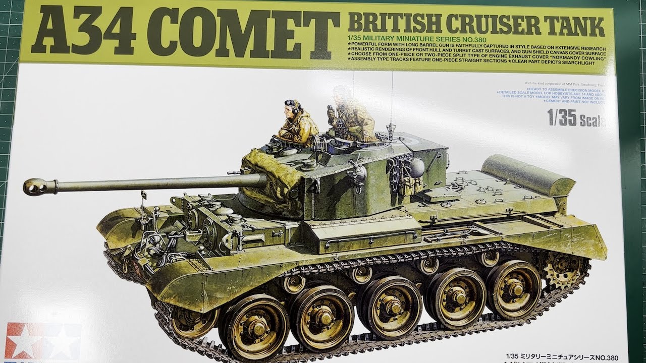 Tamiya 1:35 A34 Comet British Cruiser Tank In-Box Review