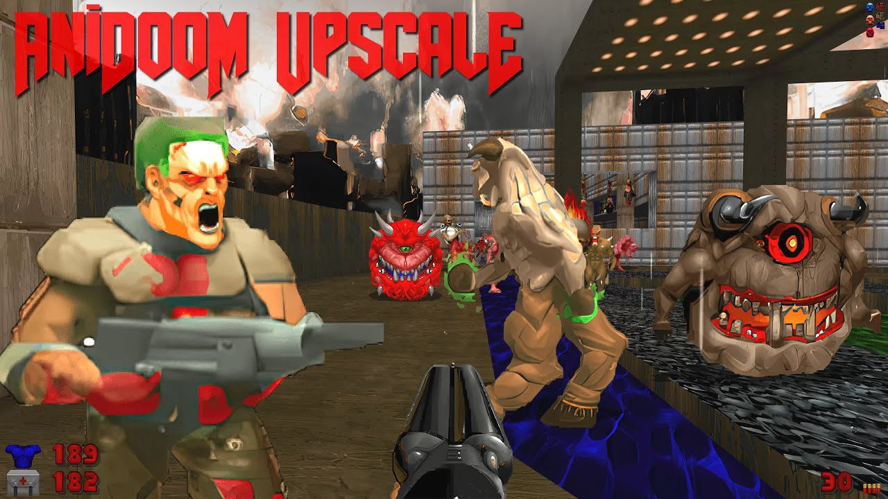 AniDoom 2.4 Ultra HD Upscale pack - All monsters and items close up showcase | 4K/60