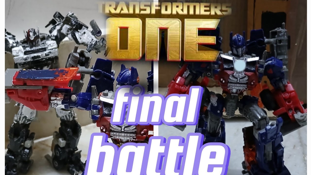 transformers one final battle optimus prime vs megatron stop motion