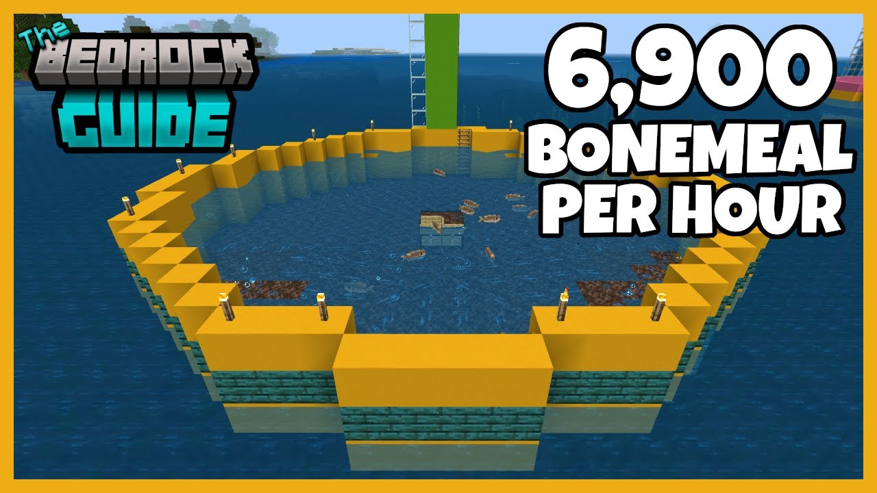 EASY 1.19 Minecraft Bedrock Bonemeal Farm - (PC, XBOX, PS4, MCPE, Switch)