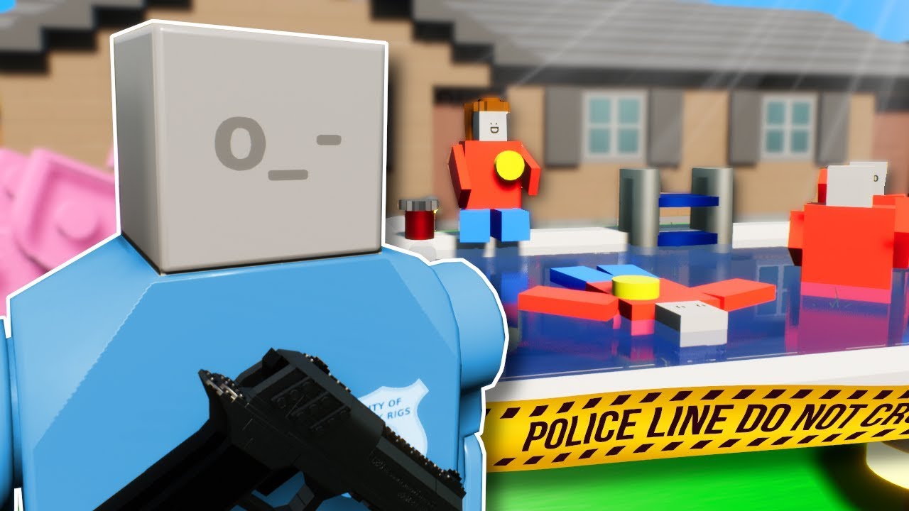 POOL PARTY MYSTERY! - Brick Rigs Multiplayer Gameplay - Lego Police Roleplay