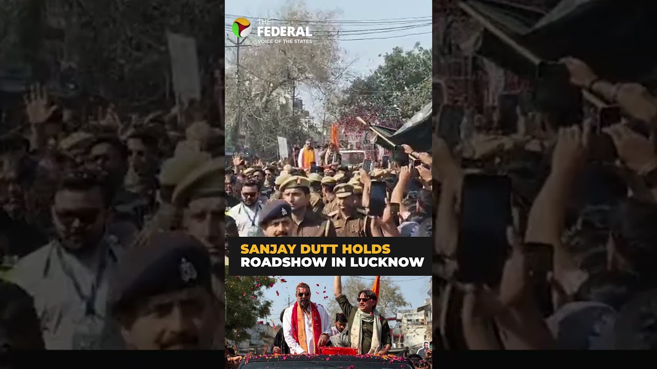 Sanjay Dutt&rsquo;s roadshow and 'Net Zero' launch in Lucknow draw massive crowd | The Federal