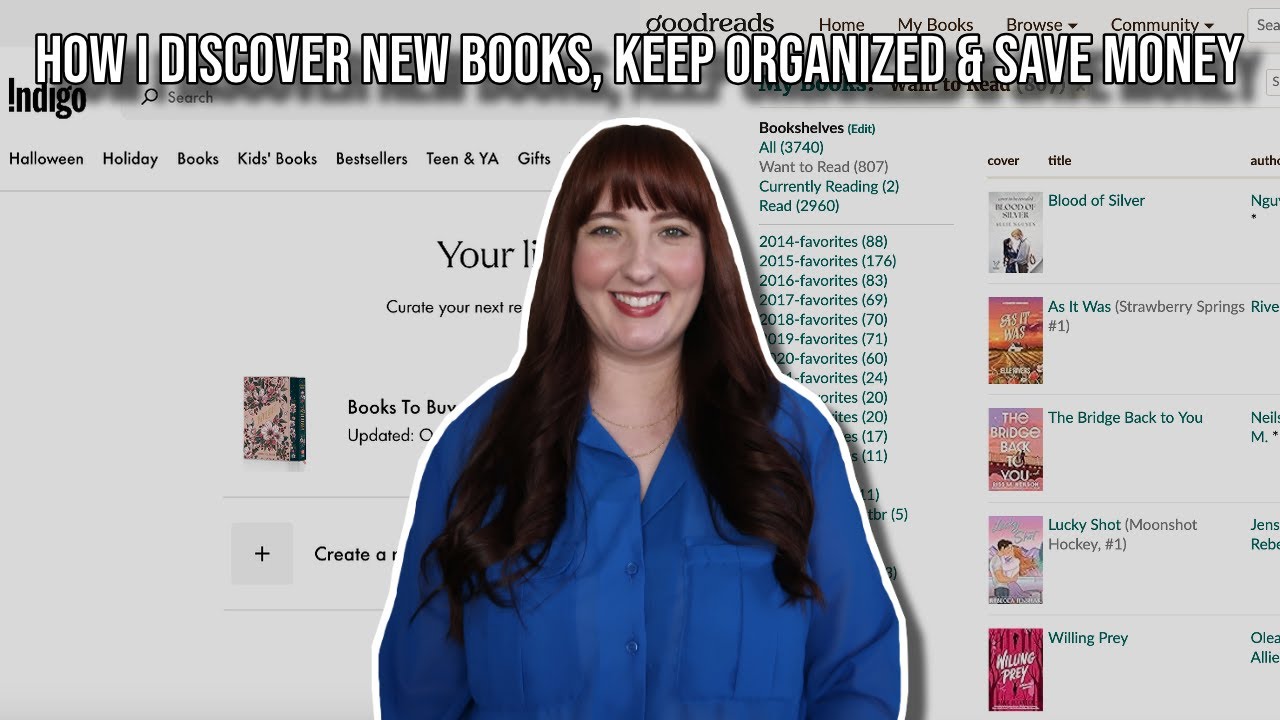 how i discover new books, keep all my book info organized & save money on brand new books