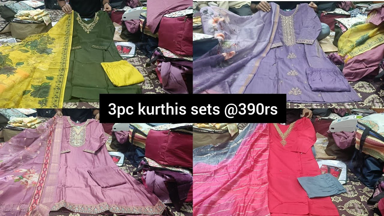chikpete bangalore wholesale designer kurthis sets @390rs, co-ord || courier & transport available