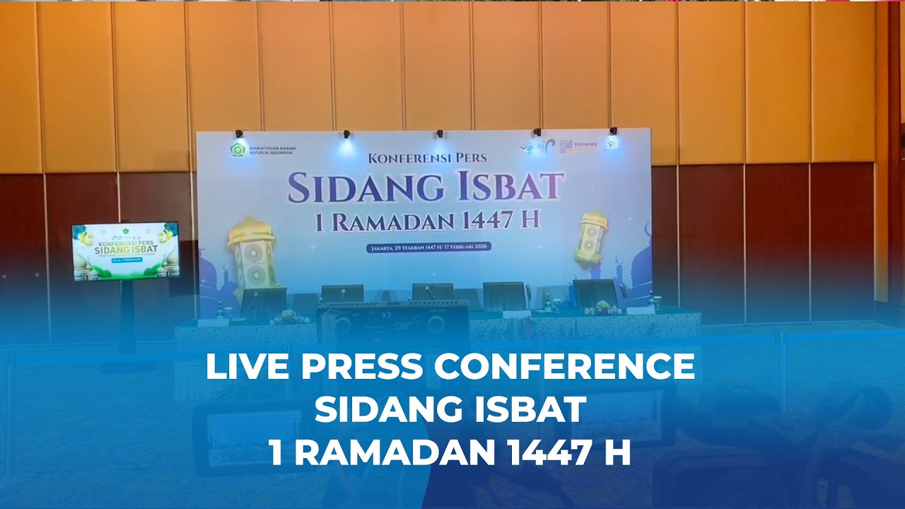 🔴 LIVE - Konferensi Pers Sidang Isbat 1 Ramadan 1447 H