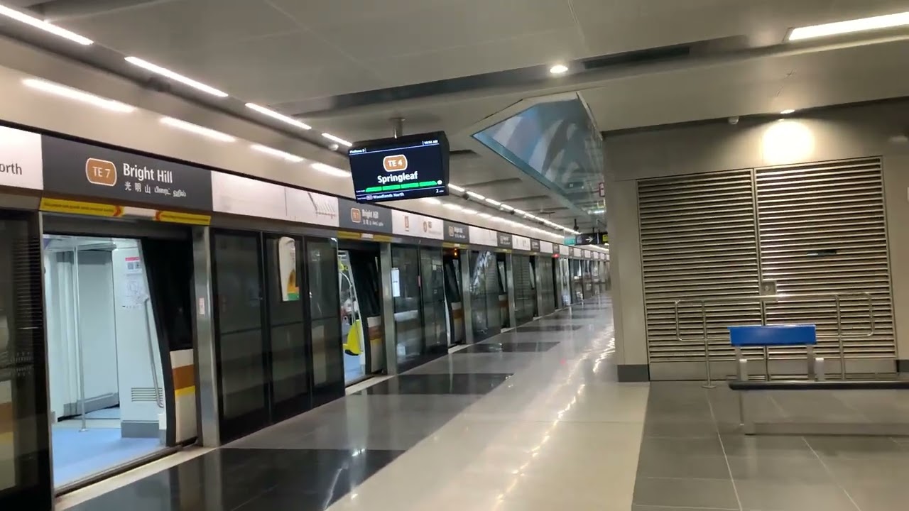 (Legendary) Springleaf-bound CT251 model train arriving and departing Bright Hill station
