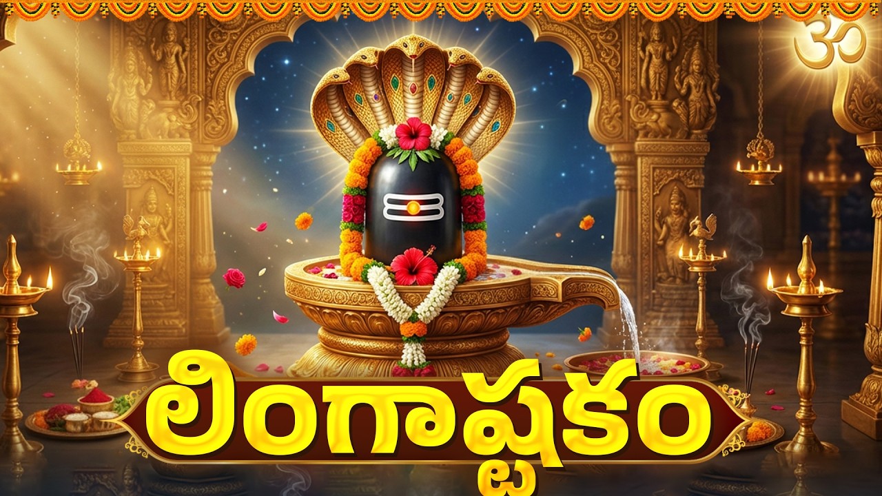 లింగాష్టకం | Lingashtakam In Telugu | Most Powerful Shiva Stotra | Brahma Murari Surarchita Lingam