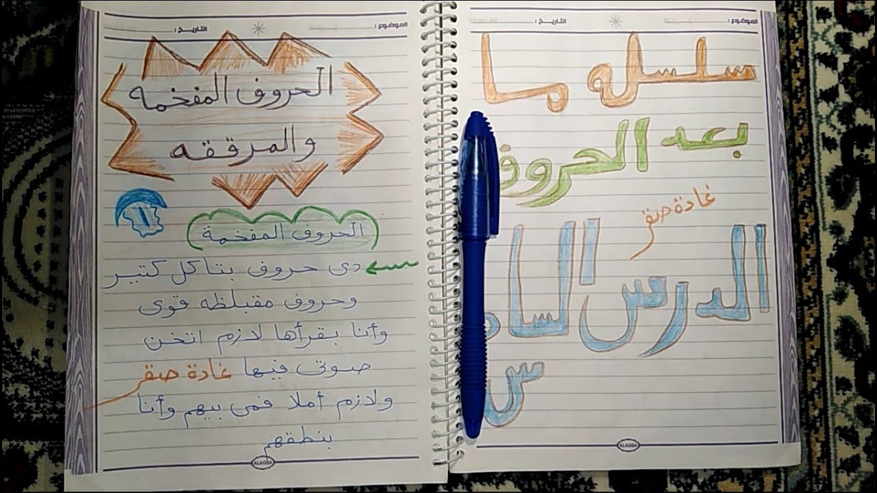 سلسلة مابعد الحروف الدرس السادس الحروف المفخمة والمرفقه