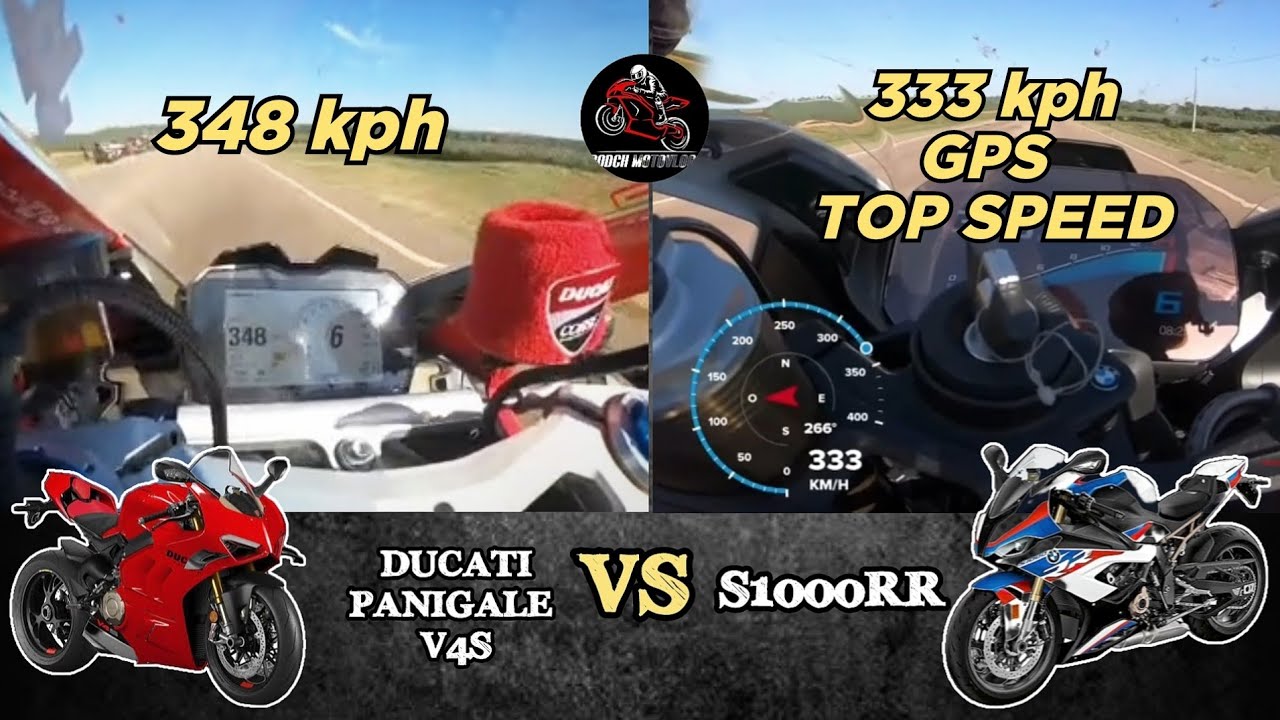 Ducati Panigale V4S vs BMW S1000RR | Top Speed | Acceleration 🔥🔥