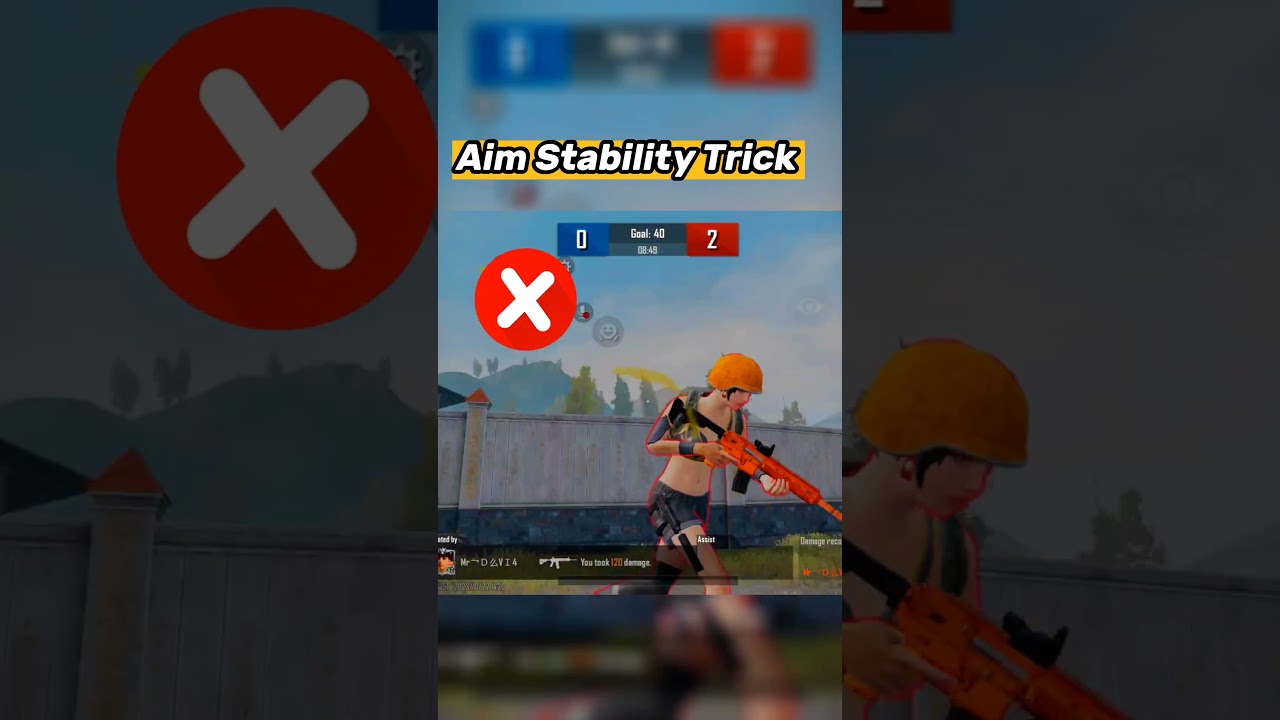 Horizontal Swipe Aim Stability Trick | Tips and Tricks | BGMI / PUBG MOBILE #bgmi #pubg #shorts