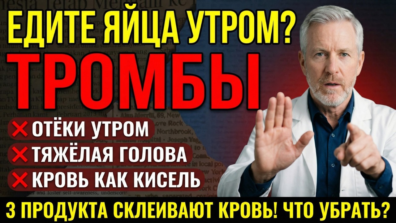Никогда не ешьте яйца с ЭТИМ! Кровь склеивается за 30 МИНУТ