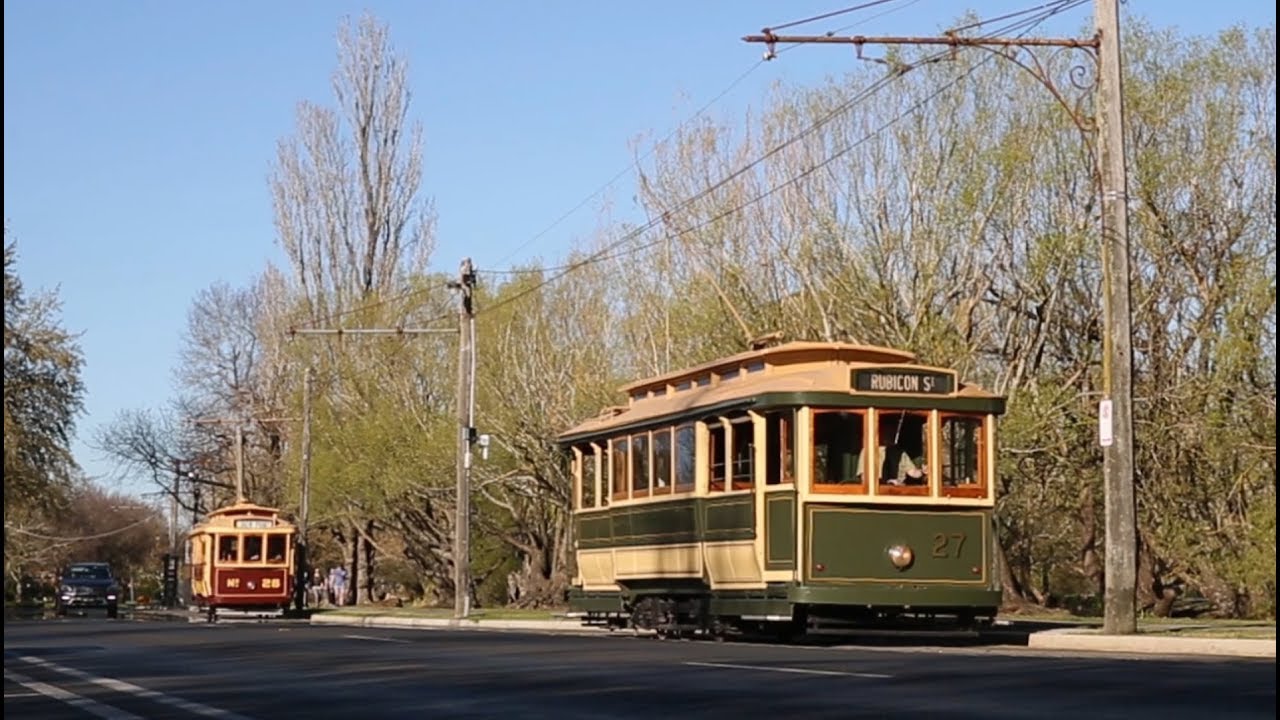 Six Trams in Convoy - Ballarat Tramway Museum - September 2018