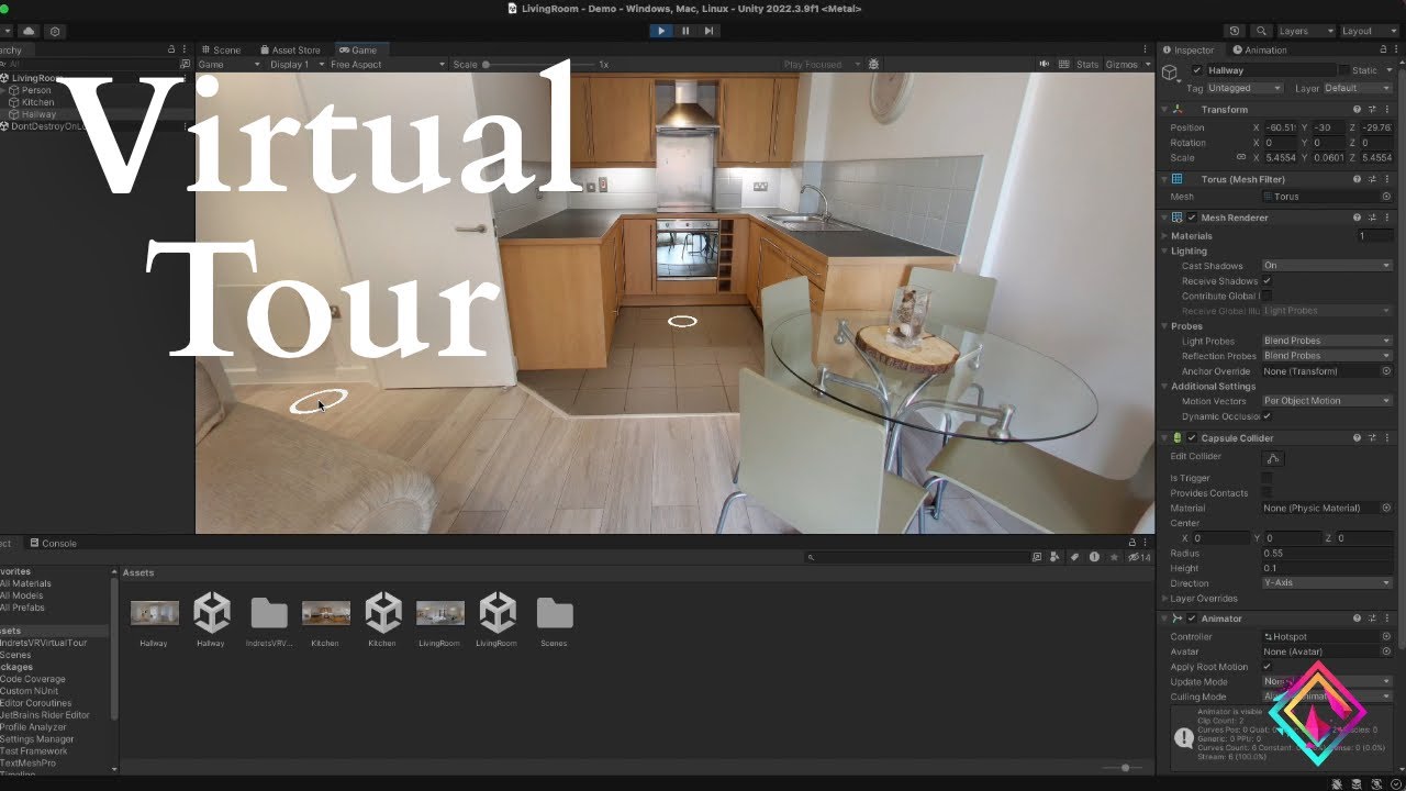 Free IndretsVR Virtual Tour Package for Unity - 360º Demo