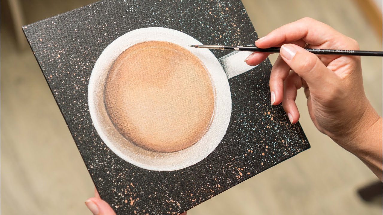 Чашка кофе - Акриловая живопись / Homemade Illustration