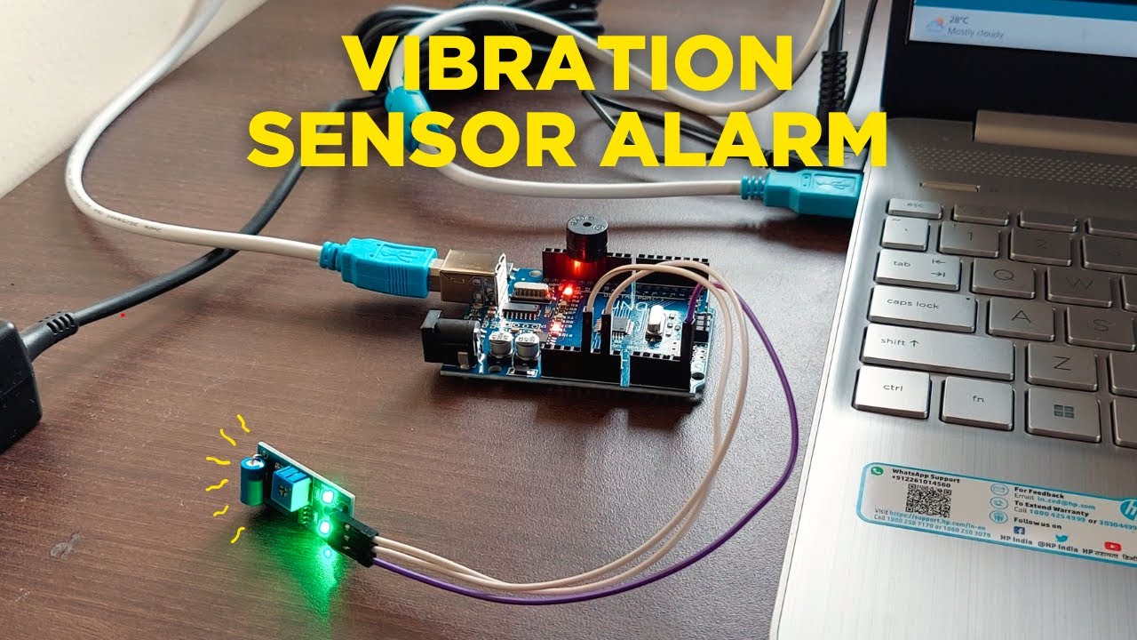 How to make a Vibration Sensor Alarm Using an Arduino UNO Clone!