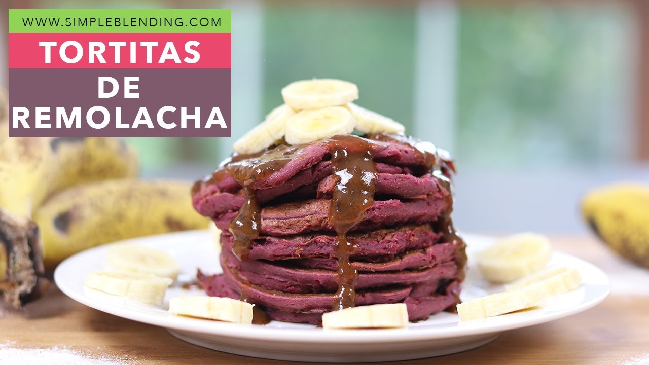 TORTITAS DE REMOLACHA | Cómo hacer tortitas saludables sin glutén | Pancakes de remolacha