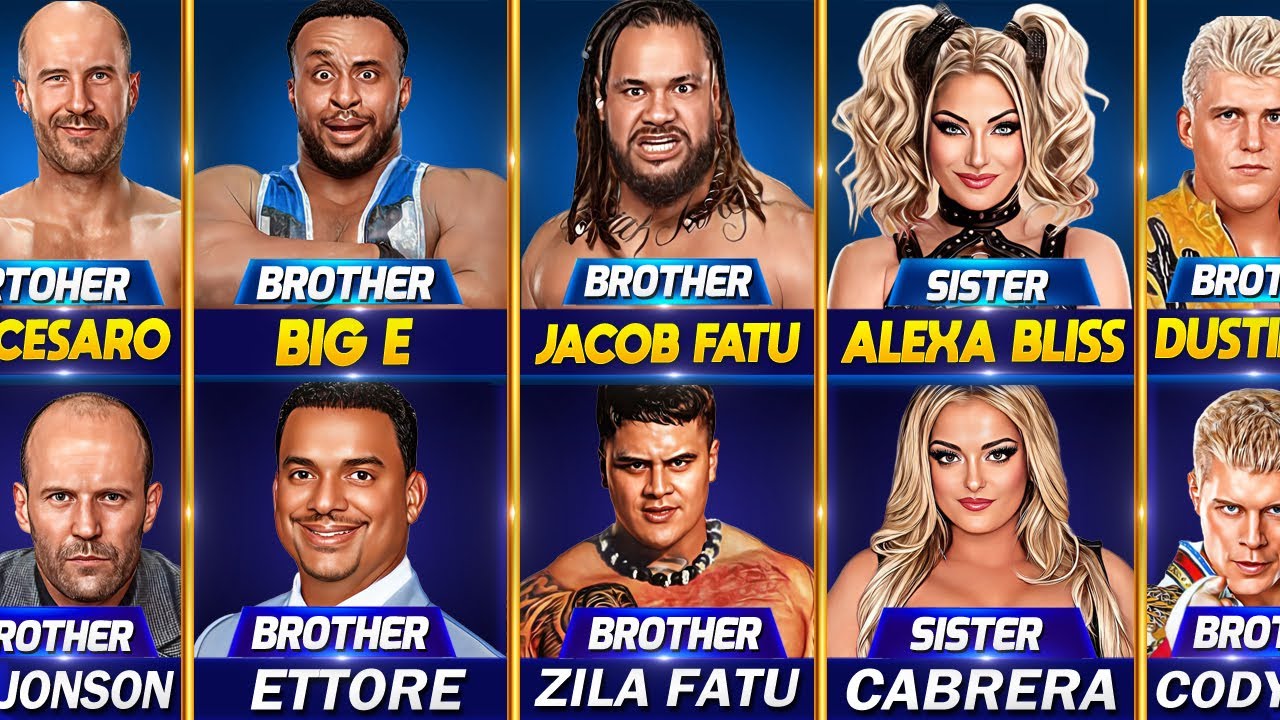 WWE Brothers and Sisters in Real Life 2025
