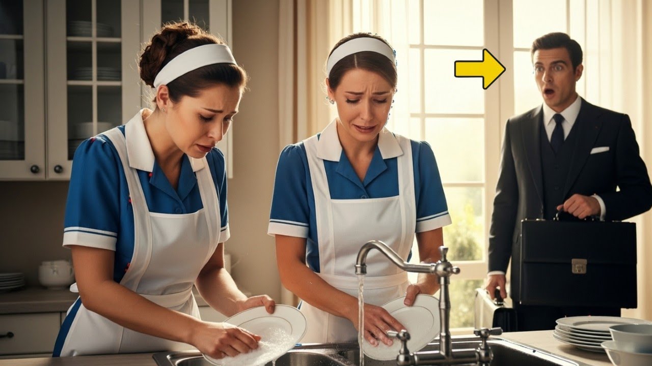 Empresário chega em sua mansão de luxo vê duas faxineiras chorando… que ele descobre surpreendeu...