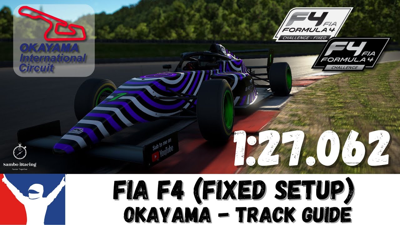 iRacing FIA IR04 F4 Okayama - 1:27.062 (Using Fixed Setup) - Track Guide