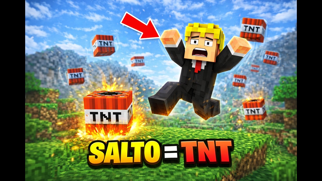 Minecraft pero cada vez que SALTO aparece TNT 💀