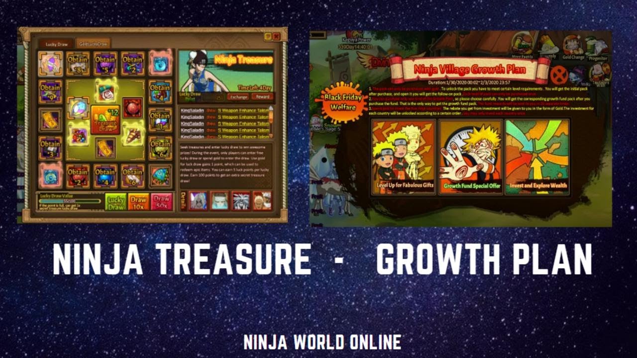 NINJA TREASURE  -  GROWTH PLAN ►Unlimited Ninja | Ninja Classic | Anime Ninja | Ninja World Online