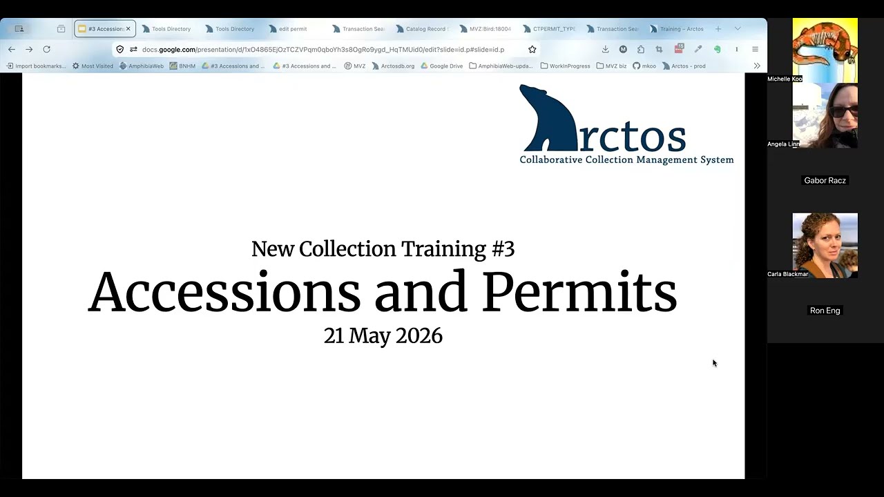 Arctos Training: Accessions and permits