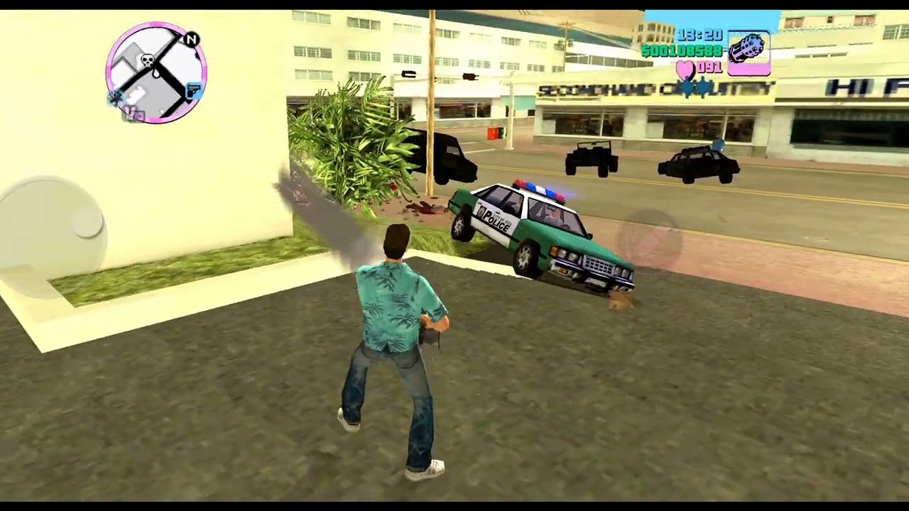 Gta vice city epic 6 starts wanted level police shootout + escape