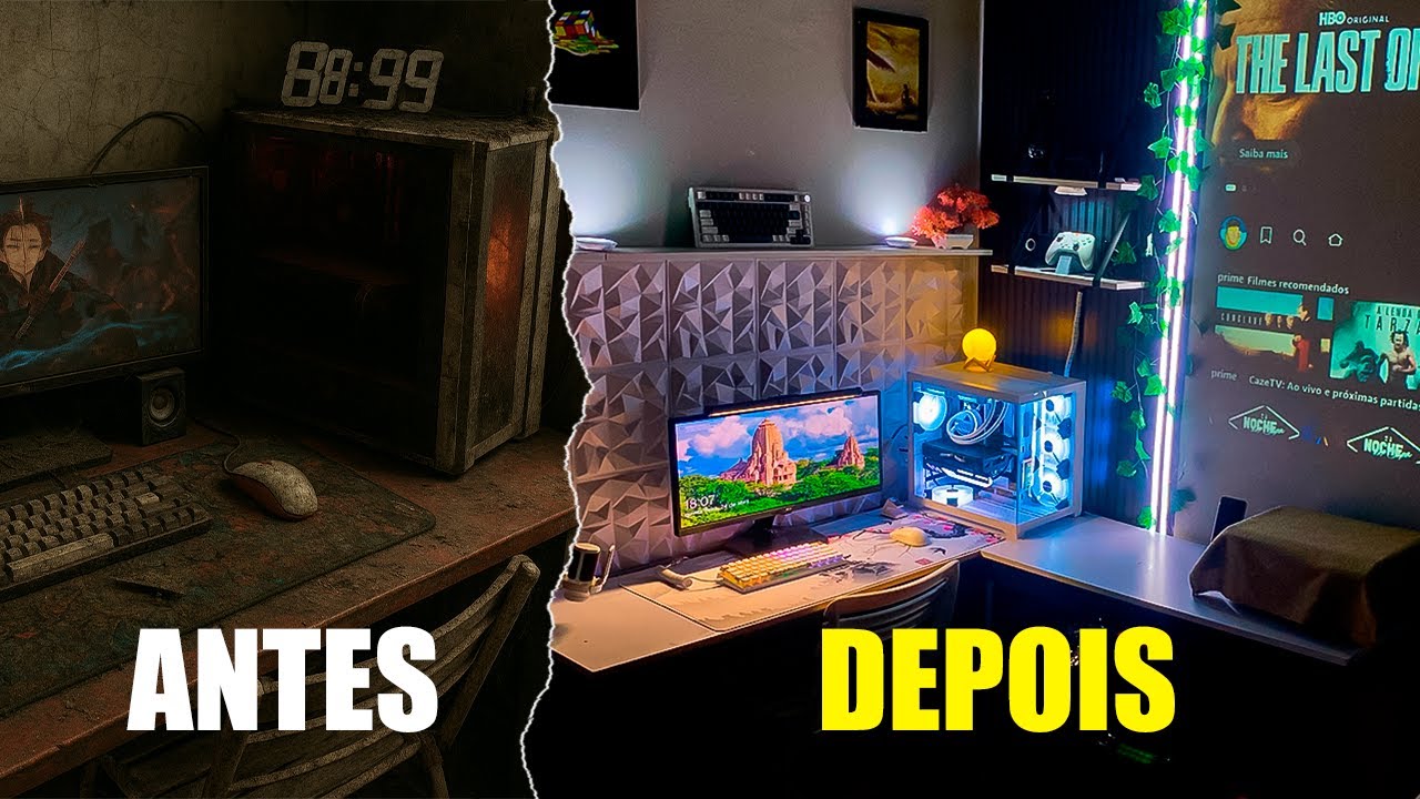 Montei o QUARTO/SETUP GAMER dos SONHOS com Produtos BARATOS! (MEGA TUNAGEM) #2