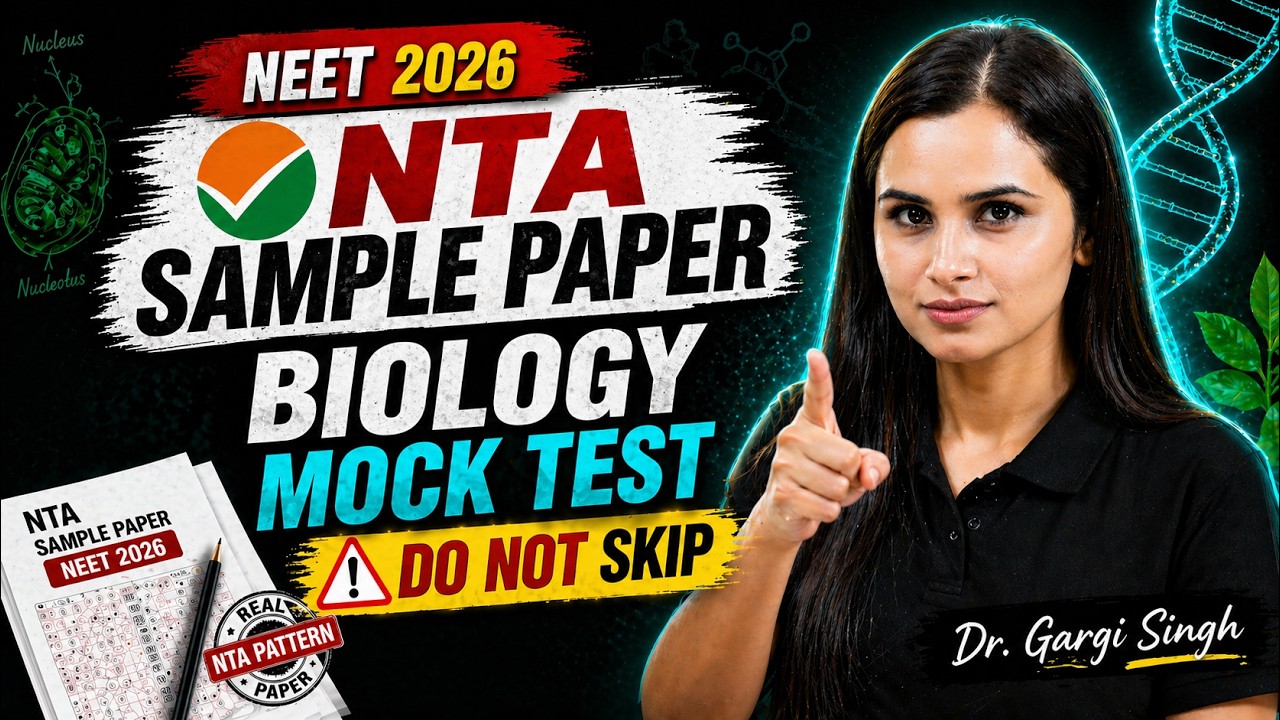 NTA Official Biology Sample Paper 🔥 Must Attempt for NEET 2026 | Dr Gargi Singh
