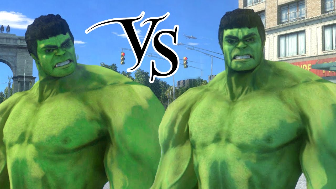HULK vs HULK FULL FIGHT WITH GREEN HULK - GTA IV