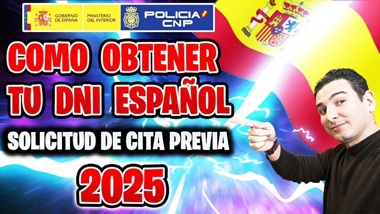✅ COMO OBTENER EL DNI ESPAÑOL POR PRIMERA VEZ 📝 SOLICITUD DE CITA PREVIA PARA TRAMITAR EL DNI 2025