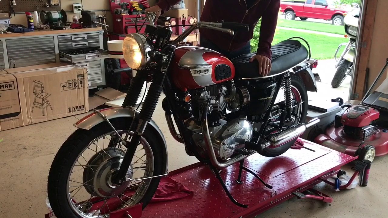 1969 Triumph. Bonneville first start