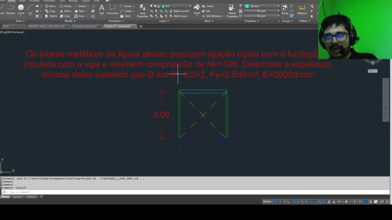 Exercício Dimensionamento Tubo   Eng Estrutural