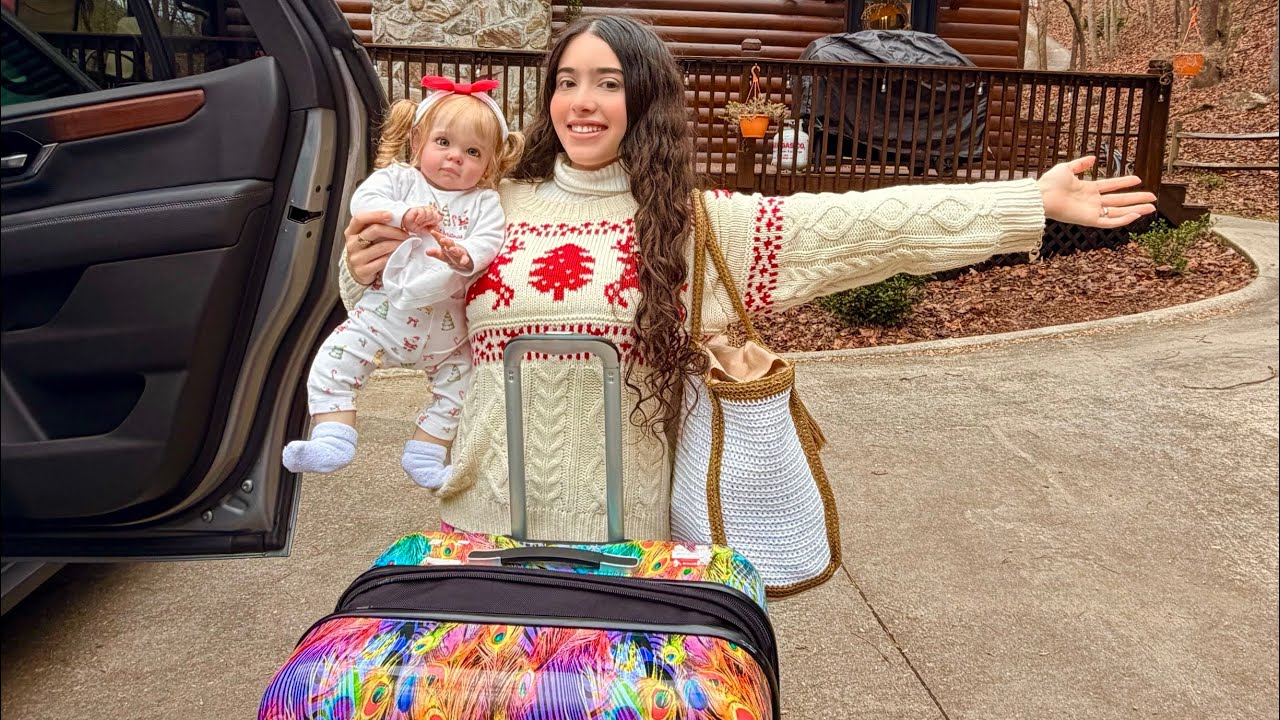 VLOG: HACEMOS UN VIAJE NAVIDEÑO EN CARRO CON MI BEBÉ REBORN ADENAY Y AMIGAS REBORNS / Grecia reborn 