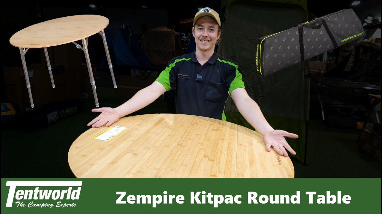 Zempire Kitpac Round Camping Table V2 - Compact and Stylish