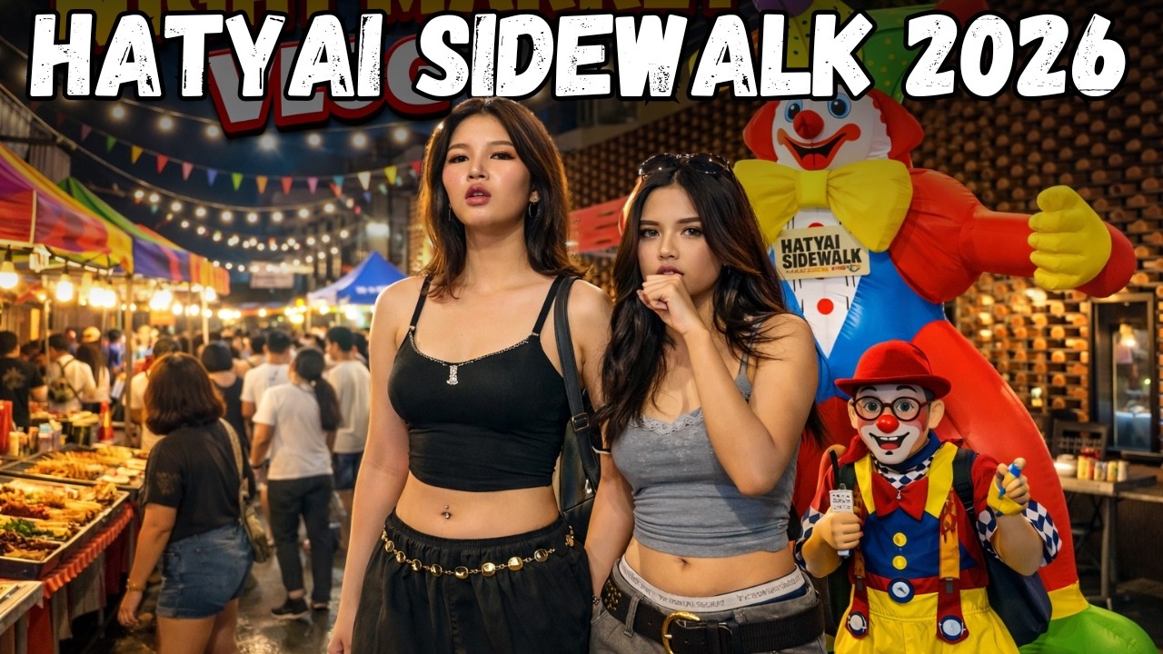 HATYAI SIDEWALK 2026 | HATYAI After Dark 🌃 | Sidewalk Full of Life & Energy!