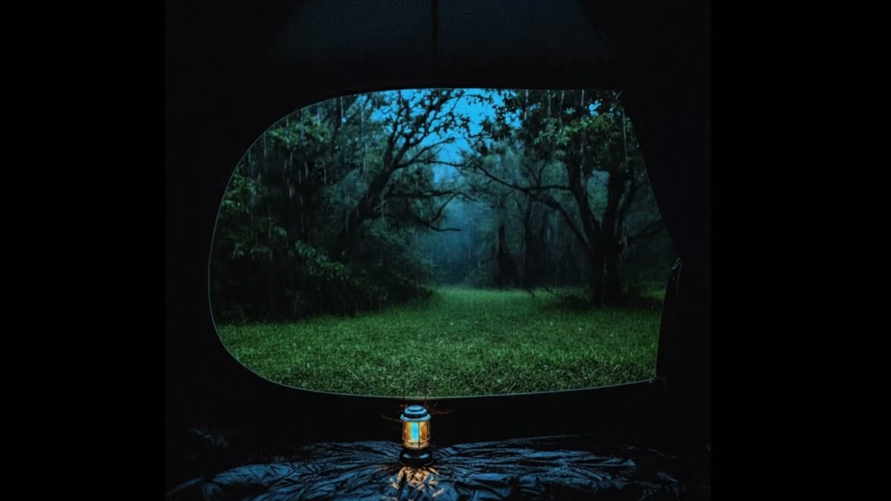 Deep Sleep Rain Sounds in the Camping Tent on a Rainy Night