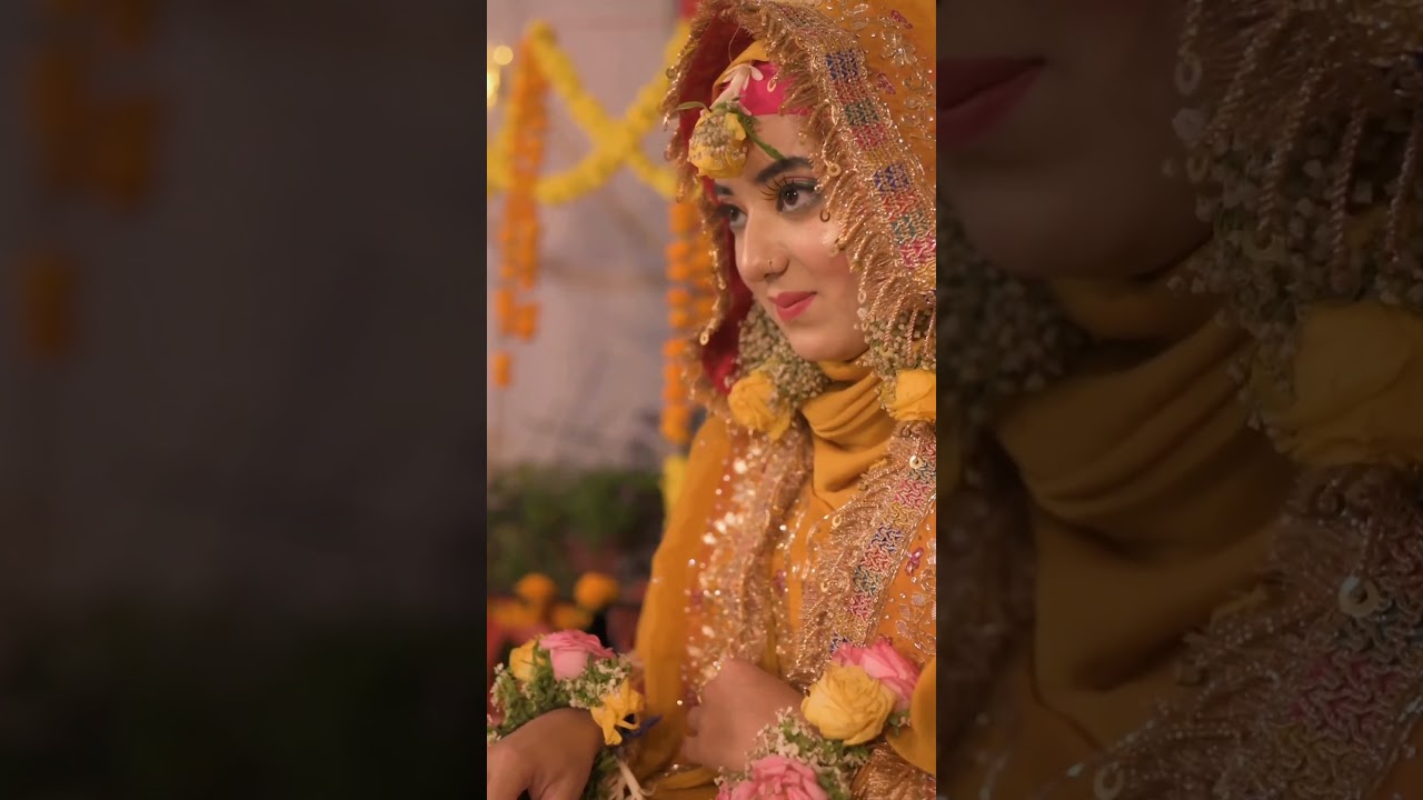 Most Beautiful Hijab Bride😍👌#beautiful #hijab #mehndi #haldi #ubtan #shorts #muslim